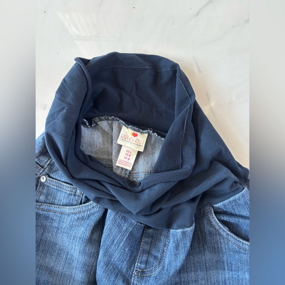 Two Hearts Maternity Women's Blue ankle Jeans - Picture 8 of 8